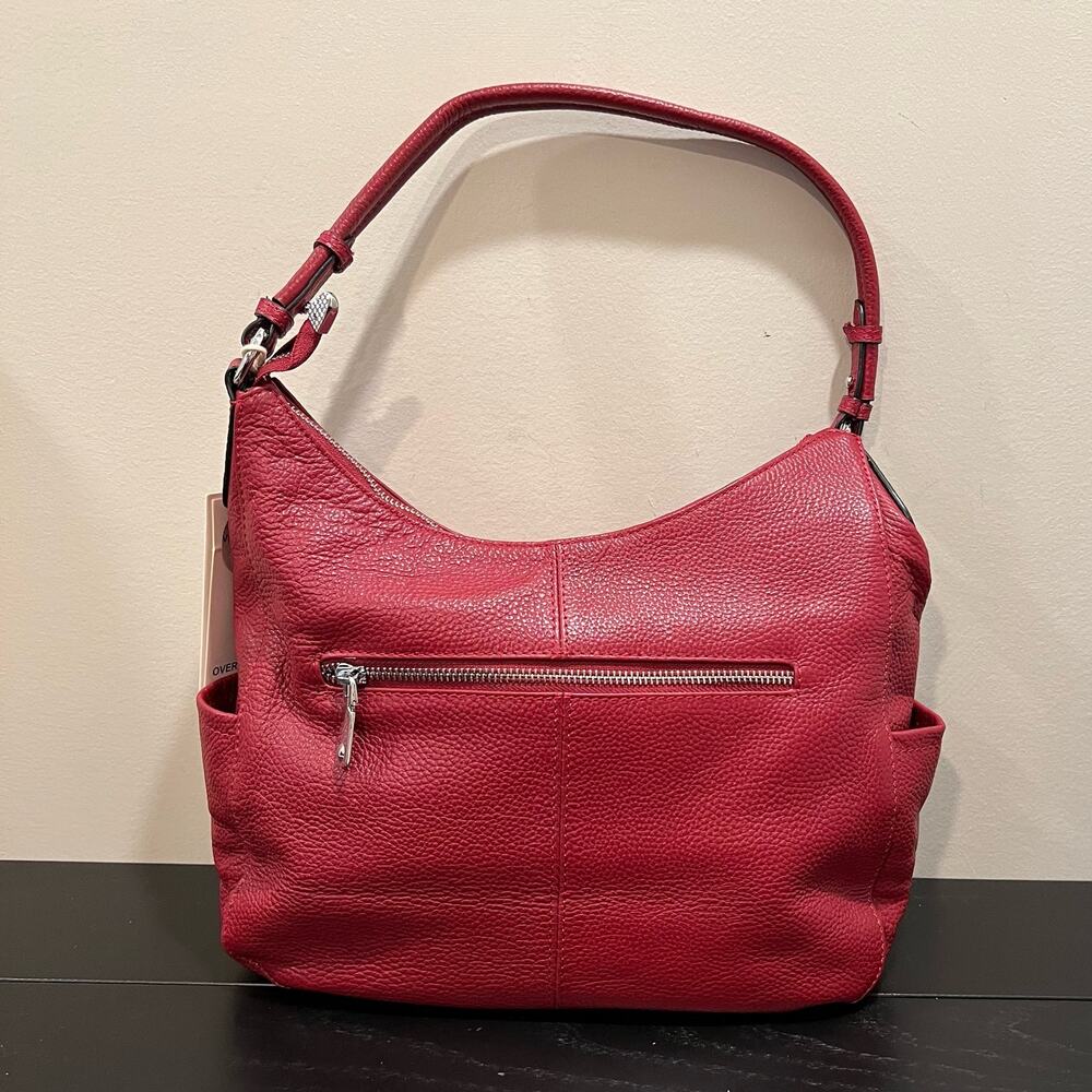 NWT Over Earth Leather Shoulder Hobo Bag Purse - Picture 8 of 16